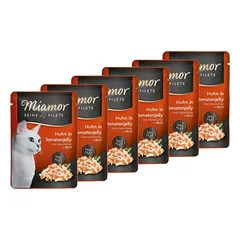 Miamor Feine Filets - drėgnas kačių maistas tunas su pomidorais želė 6x100g