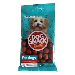DelikaPet mėsos rutuliukai su jautiena skanėstas šunims 90 g