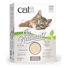 Catit Go Natural Katzenstreu aus Erbsenhülsen, parfümfrei