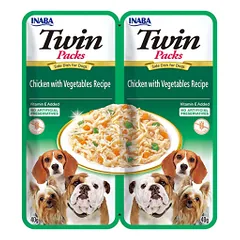 Ciao Twin Packs vištiena su daržovėmis sultinyje skanėstas šunims, 2x40 g