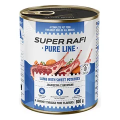 SUPER RAFI Pure Line 800 g šlapio šunų ėdalo su ėriena ir batatais