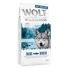 Wolf of Wilderness Adult "Blue River" – laisvai auginta vištiena ir lašiša, sausas maistas šunims — 2 nuotrauka