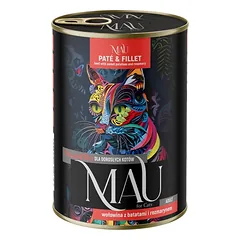 MAU Jautienos filė su batatais ir rozmarinu – 400 g drėgnas kačių maistas