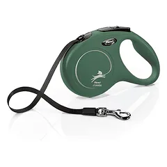 Flexi Classic Tape Lead įtraukiama pavadėlė šunims, M dydis, 5 m ilgio, maksimalus svoris 25 kg parduotuvėje petshop.lt