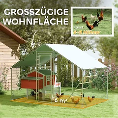 Vištų voljeras 300 × 200 × 195 cm — 4 nuotrauka
