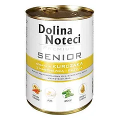 DOLINA NOTECI Premium Senior su vištiena, morkomis ir bazilikais 400 g
