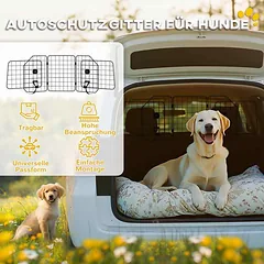 Automobilio pertvara šunims PawHut 150x5x42cm., juodos spalvos — 4 nuotrauka