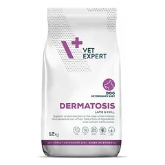 VETEXPERT Veterinary Diet Dermatosis Lamb & Krill dietinis sausas pašaras šunims, 12kg parduotuvėje 1petshop.lt