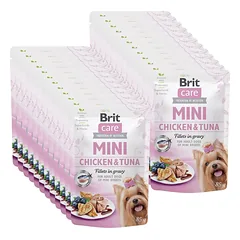 Brit Care Mini vištienos ir tuno filė su padažu 24x85g