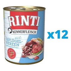 RINTI Kennerfleisch Poultry hearts paukštienos širdelės 12 x 400 g