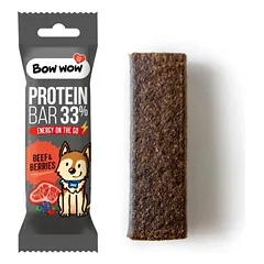Bow Wow Protein Bar su jautiena ir miško uogomis šunims, 33% baltymų nuotrauka
