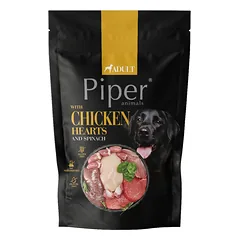 DOLINA NOTECI Piper šunims su vištienos širdelėmis ir špinatais 500g