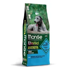 Monge BFB BWild Adult Anchovies, Potatoes & Peas begrūdis sausas maistas šunims 15 kg — 2 nuotrauka