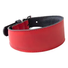 Das Lederband Windhundhalsband Vancouver Red/Black