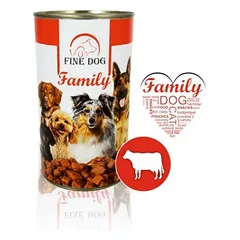 FINE DOG konservas šunims su jautiena 1240g