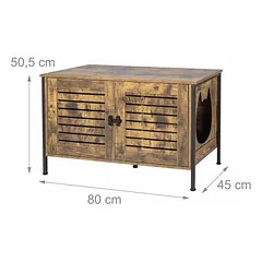 Kačių namelis Relaxdays 10052206_8208, 2 durys, 80 × 50,5 × 45 cm — 4 nuotrauka