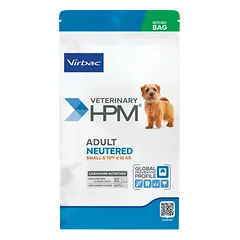 Virbac HPM Dog Adult Neutered Small & Toy veterinarinis maistas šunims 7 kg parduotuvėje pethappy.lt
