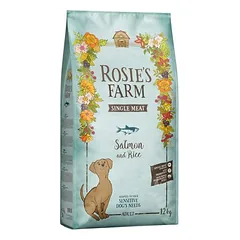 Rosie's Farm Single Meat Adult su lašiša ir ryžiais, sausas maistas šunims, 1 kg — 2 nuotrauka