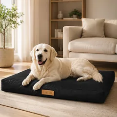 DOGESTE XXL vandeniui atsparus šunų guolis-čiužinys su siuvinėjimu, 110 × 90 cm — 5 nuotrauka