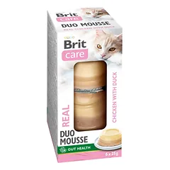 BRIT Care Cat Double Layer Mousse Real Chicken with Duck 6x25 g kačių maistas su vištiena ir antimi