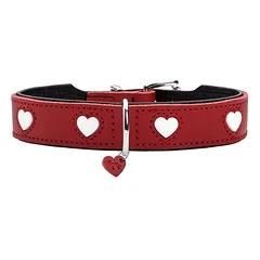 HUNTER antkaklis šunims Love, Dydis: M, Spalva: ruda/juoda, Kaklo apimtis: 41 - 49 cm, Plotis: 3,9 cm — 3 nuotrauka
