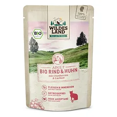 Wildes Land Bio drėgnas maistas katėms, ekonominė pakuotė 24 x 85 g — 5 nuotrauka