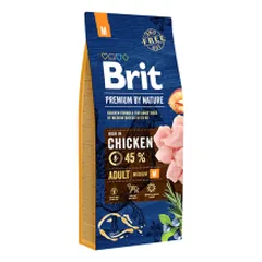 Brit Premium By Nature Adult M sausas šunų pašaras, 3 kg