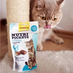 GimCat Nutri Pockets Dental su paukštiena, skanėstai katėms — 5 nuotrauka