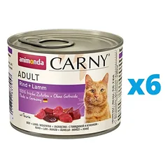 ANIMONDA Carny Adult rinkinys jautiena ir ėriena12 x 200 g