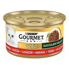 Purina Gourmet Gold Succulent Delights Beef 85 g nuotrauka