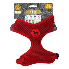 Active Dog Mellow krūtinės diržas šuniui, iš dvigubo tinklelio audinio, raudonas, dydis XS, 30-40 cm krūtinės apimčiai — 3 nuotrauka