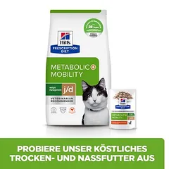 Hill's Prescription Diet j/d Metabolic + Mobility su vištiena, sausas maistas katėms — 4 nuotrauka