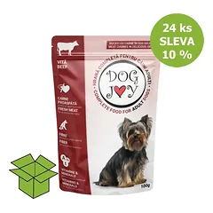Šuo džiaugsmas jautiena V padažas, kišenė 100 g (24 vnt)