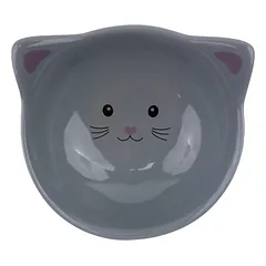 HAP keramikinis dubenėlis katei, paaukštintas, pilkas, 100ml — 3 nuotrauka