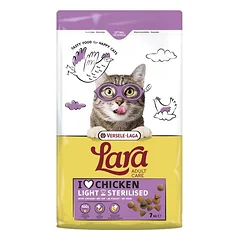 VERSELE-LAGA Lara Adult Light Sterilized 7 kg maistas sterilizuotoms katėms + „Deodo Flower“ 375 g katės tualeto dezodorantas su gėlių aromatu NEMOKAMAI