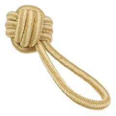 Dog Fantasy Jute Ball Tugger virvė šunims su kamuoliu ir kilpa, 28 cm
