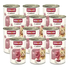 ANIMONDA Cat Carny Adult skonis: jautiena ir širdys 12x400g 