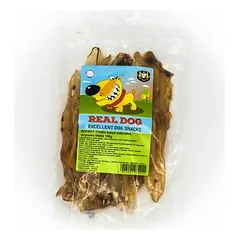 Real Dog natūralios triušio ausys, skanėstai šunims 100 g — 1 nuotrauka