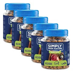SIMPLY FROM NATURE Smart Bites šernų dresiruokliai šunims 5x130 g