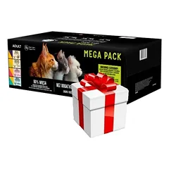 PetRepublic drėgnas kačių ėdalas švelniame padaže mišinys mėsos ir žuvies skonio 48x85g + Staigmena katei