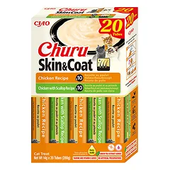 Churu Skin and Coat kreminis skanėstas katėms su vištiena 20vnt