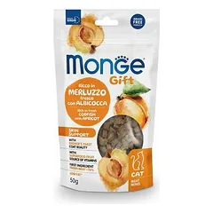 Monge Cat Gift Meat Minis Skin Support Adult Rich in Fresh Codfish with Apricot 50 g