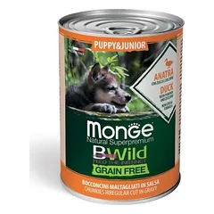 Monge BWild puppy konservai jauniems šunims su antiena 400 g