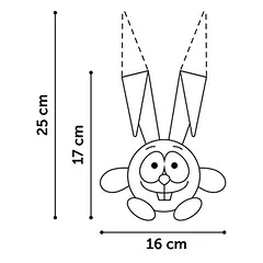 Flamingo Cheery Rabbit pliušinis žaislas šuniui, 17 cm — 2 nuotrauka