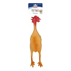 Record Latex Chicken žaislas šunims su cypiančiu garsu, L, 45 cm