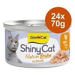 GimCat ShinyCat Filet sultinyje, drėgnas maistas katėms, ekonominė pakuotė 24 x 70 g