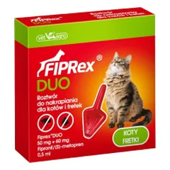 FIPREX DUO antiparazitiniai lašai katėms ir šeškams, 1 vnt.