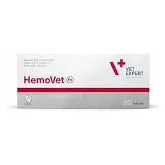 VetExpert Hemovet 67mg tabletės šunims su anemijos simptomais, 60 vnt.