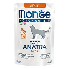 Monge Monoprotein Adult Duck begrūdis paštetas katėms
