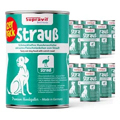 Supravit natūralus drėgnas maistas šunims 12 x 410 g konservai šunims, Arkliena — 4 nuotrauka